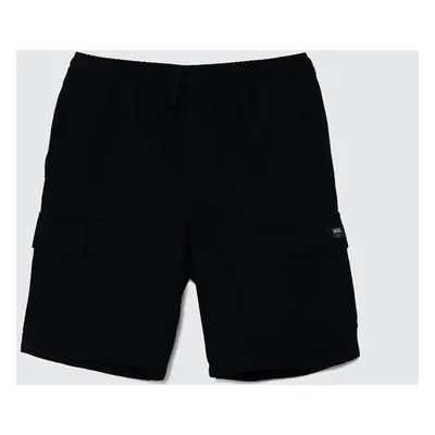 Dětské bavlněné šortky Vans RANGE ELASTIC WAIST CARGO SHORT černá barva, nastavitelný pas