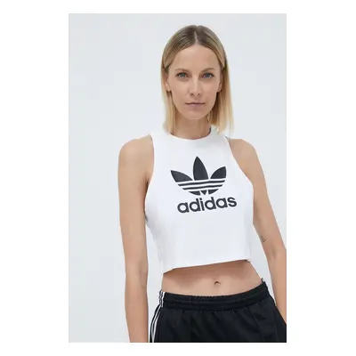 Top adidas Originals Trefoil Tank dámský, bílá barva, IP0679