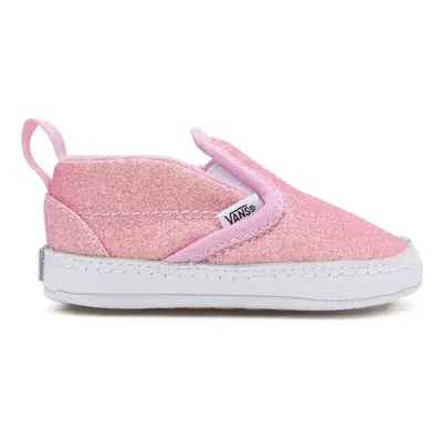 Dětské tenisky Vans Slip-On V Crib růžová barva