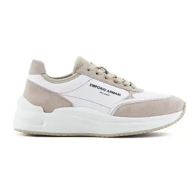 Kožené sneakers boty Emporio Armani bílá barva, X3X216 XR122 C680