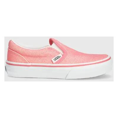 Dětské tenisky Vans UY Classic Slip-On růžová barva