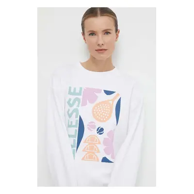 Mikina Ellesse Rosiello Sweatshirt dámská, bílá barva, s potiskem, SGV20247