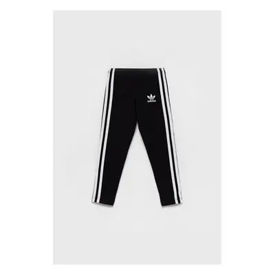 Dětské legíny adidas Originals H25256 černá barva, s aplikací