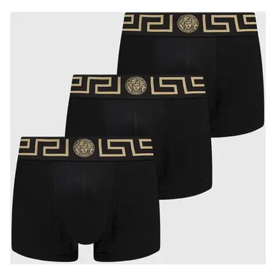 Boxerky Versace 3-pack pánské, černá barva, AU10326 A232741