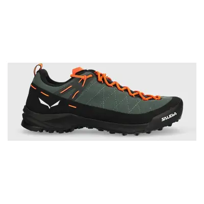 Boty Salewa WILDFIRE CANVAS pánské, zelená barva, 00-0000061406