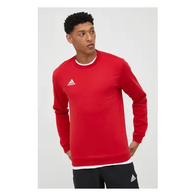 Mikina adidas Performance Entrada 22 pánská, červená barva, s aplikací, HB0577