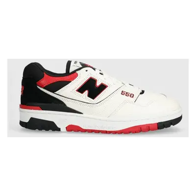 Kožené sneakers boty New Balance BB550STR bílá barva, BB550STR