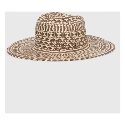 Klobouk Guess FEDORA hnědá barva, AW9495 COT01