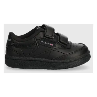 Dětské kožené sneakers boty Reebok Classic CLUB C černá barva, 100075006