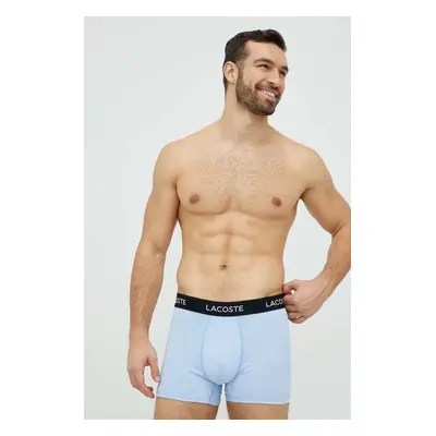 Boxerky Lacoste 3-pack pánské, černá barva