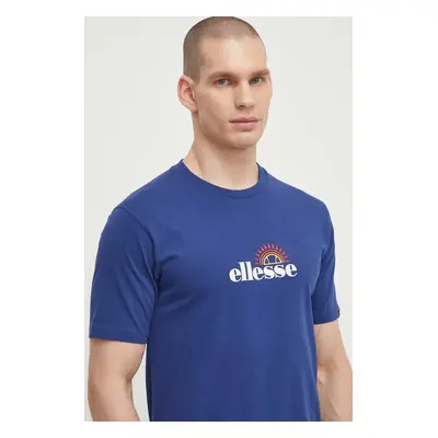 Bavlněné tričko Ellesse Trea T-Shirt tmavomodrá barva, s potiskem, SHV20126