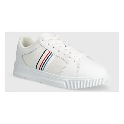 Sneakers boty Tommy Hilfiger SUPERCUP MIX SUMMER bílá barva, FM0FM05052