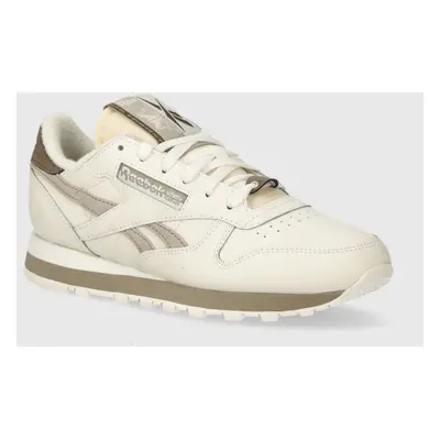 Kožené sneakers boty Reebok Classic Classic Leather béžová barva, 100074360