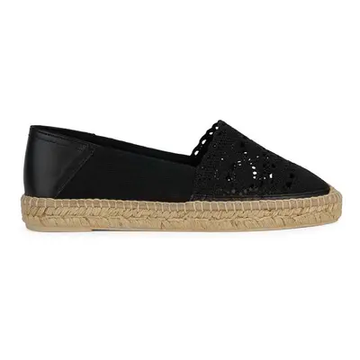 Espadrilky Geox D LAMPEDUSA černá barva, D45V0D 0DS10 C9999