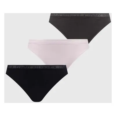 Tanga Tommy Hilfiger 3-pack růžová barva, UW0UW04890