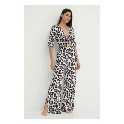 Plážový overal Max Mara Beachwear černá barva, 2416641039600