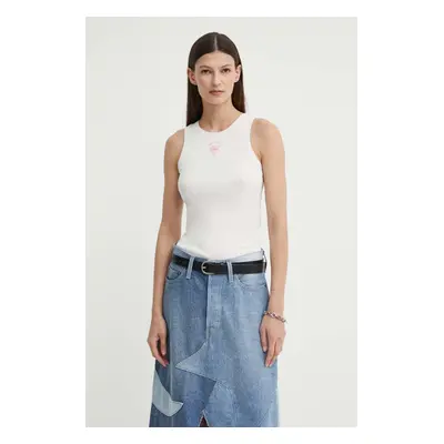 Bavlněný top G-Star Raw šedá barva, D24645-5268