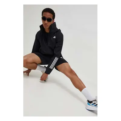 Bunda adidas pánská, černá barva, přechodná, H65773