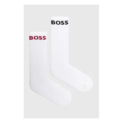 Ponožky BOSS 2-pack pánské, bílá barva, 50467707