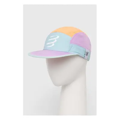 Kšiltovka Compressport 5 Panel Light Cap tyrkysová barva, vzorovaná, CU00097B