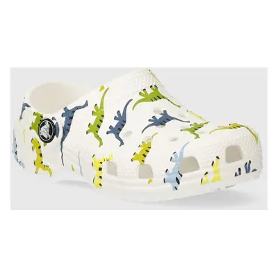 Dětské pantofle Crocs CLASSIC CHARACTER PRINT CLOG zelená barva