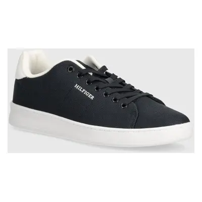 Sneakers boty Tommy Hilfiger COURT CUPSOLE PIQUE TEXTILE tmavomodrá barva, FM0FM04967