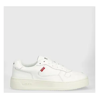 Kožené sneakers boty Levi's Glide bílá barva, D7521.0001