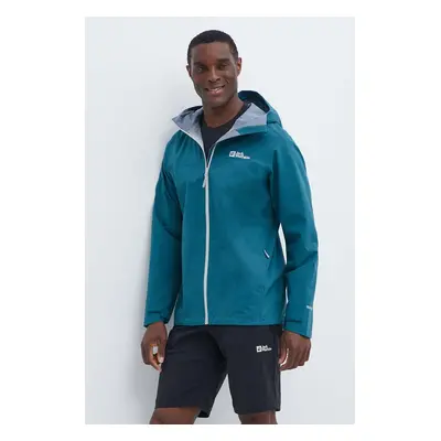 Outdoorová bunda Jack Wolfskin Highest Peak 3L JKT zelená barva, 1115134