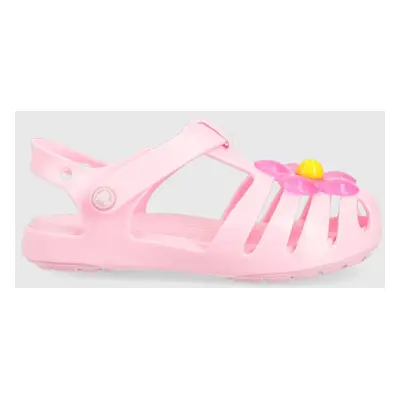 Dětské sandály Crocs ISABELLA CHARM SANDAL růžová barva