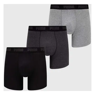 Boxerky Puma 3-pack pánské, šedá barva, 938327