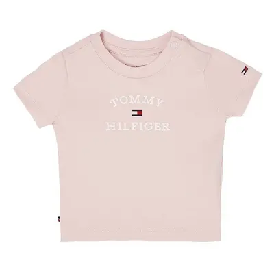 Kojenecké tričko Tommy Hilfiger růžová barva