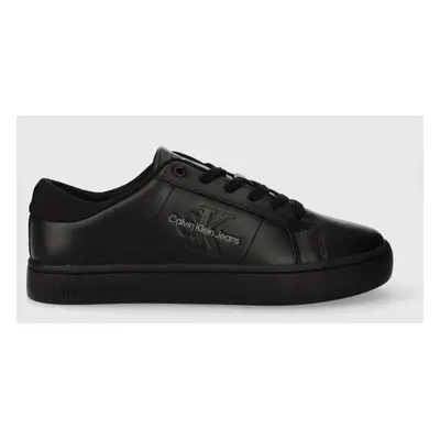 Kožené sneakers boty Calvin Klein Jeans CLASSIC CUPSOLE LOW ML LTH černá barva, YM0YM00864