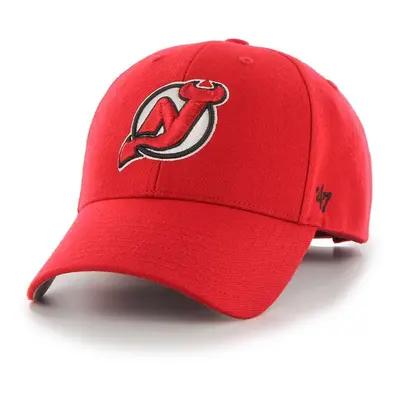 Čepice s vlněnou směsí 47brand NHL New Jersey Devils červená barva, s aplikací, H-MVP11WBV-RD