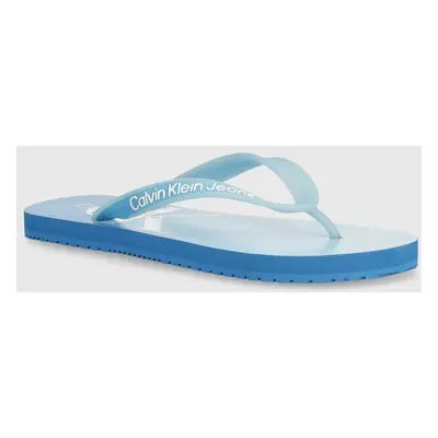 Žabky Calvin Klein Jeans BEACH SANDAL GRADIENT dámské, na plochém podpatku, YW0YW01401