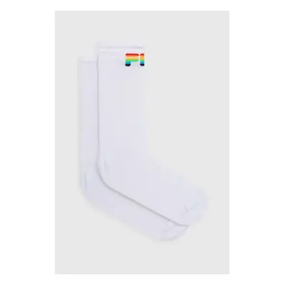 Ponožky Fila Pride 2-pack pánské, bílá barva