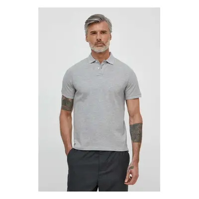 Bavlněné polo tričko Pepe Jeans NEW OLIVER GD šedá barva, PM542099