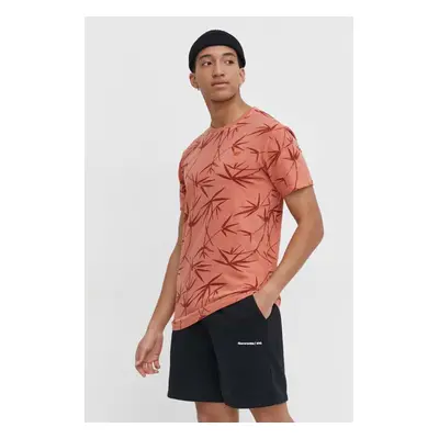 Bavlněné tričko Superdry oranžová barva