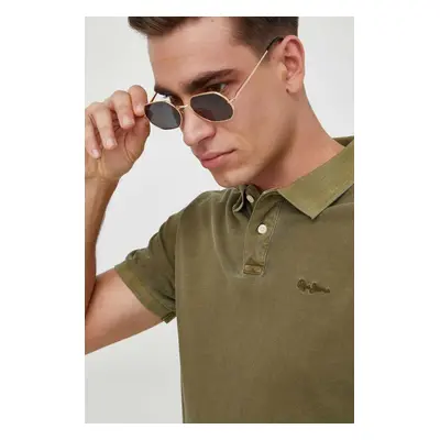 Bavlněné polo tričko Pepe Jeans NEW OLIVER GD zelená barva, PM542099