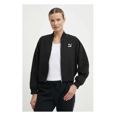 Bomber bunda Puma Classics Shiny černá barva, přechodná, 623696