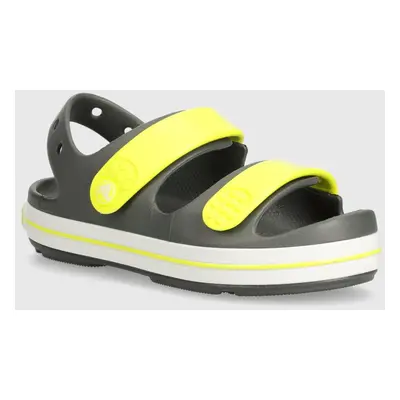 Dětské sandály Crocs Crocband Cruiser Sandal zelená barva