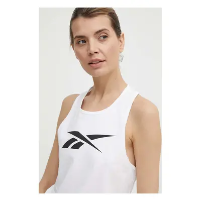 Bavlněný top Reebok bílá barva, 100029551