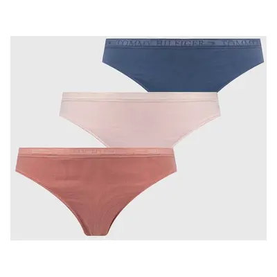 Tanga Tommy Hilfiger 3-pack růžová barva, UW0UW04890