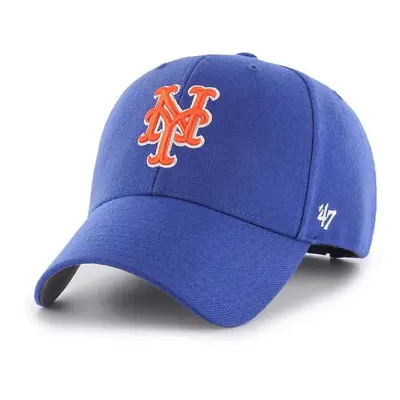 Čepice s vlněnou směsí 47brand MLB New York Mets s aplikací, B-MVP16WBV-RYC