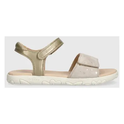 Dětské sandály Geox SANDAL HAITI béžová barva