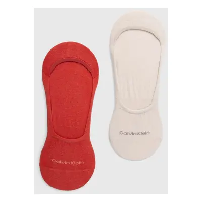 Ponožky Calvin Klein 2-pack pánské, béžová barva, 701218708