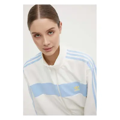 Mikina adidas Originals dámská, béžová barva, s aplikací, IR7471