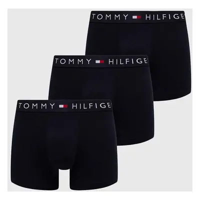 Boxerky Tommy Hilfiger 3-pack pánské, tmavomodrá barva, UM0UM03180