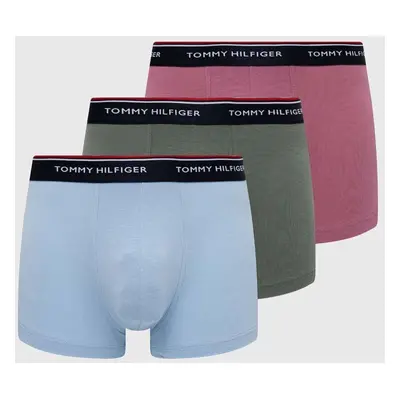 Boxerky Tommy Hilfiger 3-pack pánské, červená barva, 1U87903842