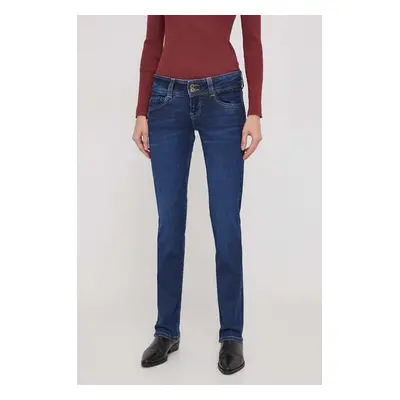 Džíny Pepe Jeans SLIM JEANS LW dámské, tmavomodrá barva, PL204588XW52