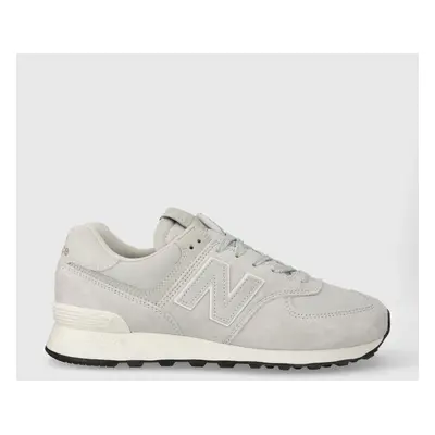 Semišové sneakers boty New Balance 574 šedá barva, U574PWG